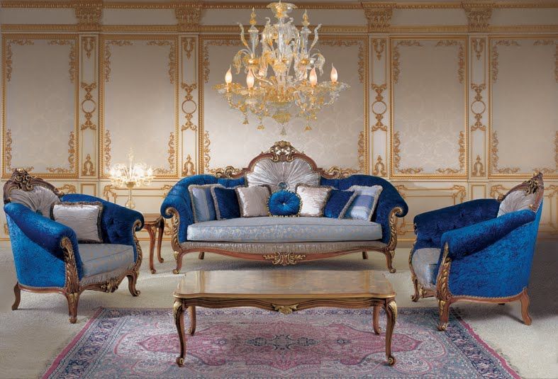 Rich colored Victorian furniture
